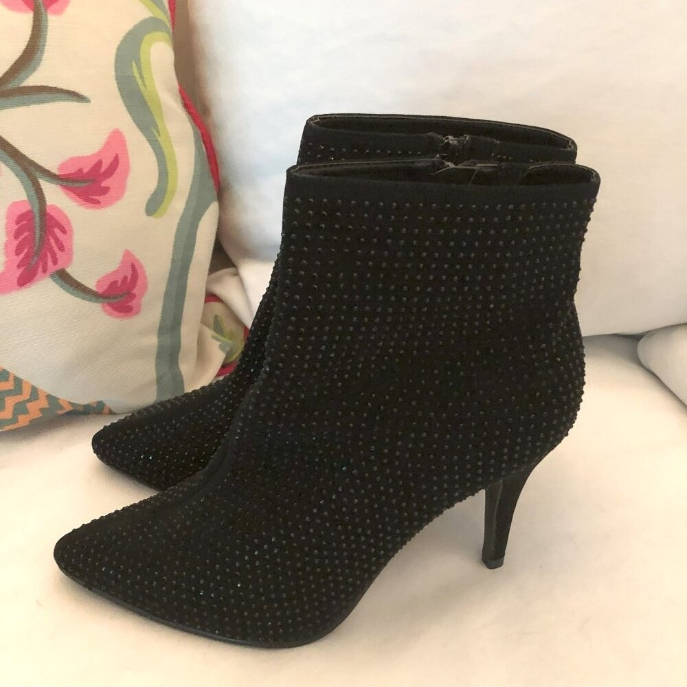 🖤 NEW Lane Bryant Black Pointed Toe Stiletto Bootie size 10 WIDE